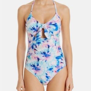 Splendid Tie-Dye One Piece Swimsuit - Blue and Pink
